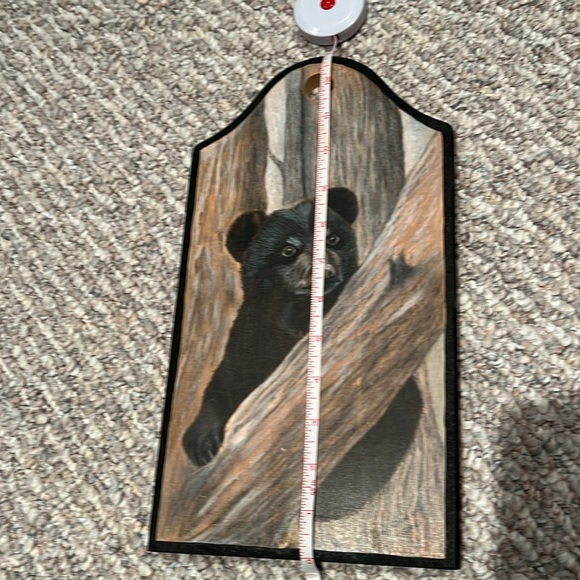Adorable bear wooden plank artwork - Picture 2 of 5